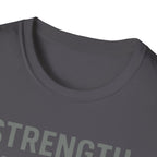 Strength Through Scripture – Bold Faith & Fitness Statement Tshirt