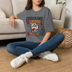 Checking the mirror is my Cardio T-Shirt