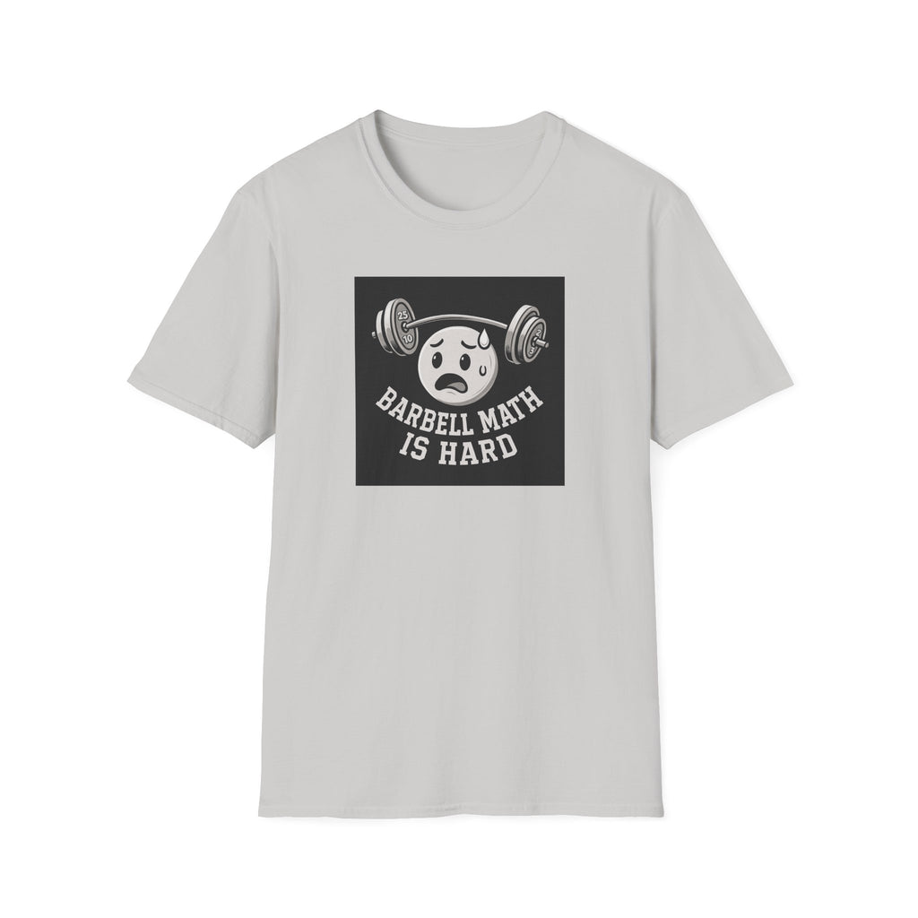 Barbell Math Is Hard – Confused Emoji Gym Tee T-Shirt