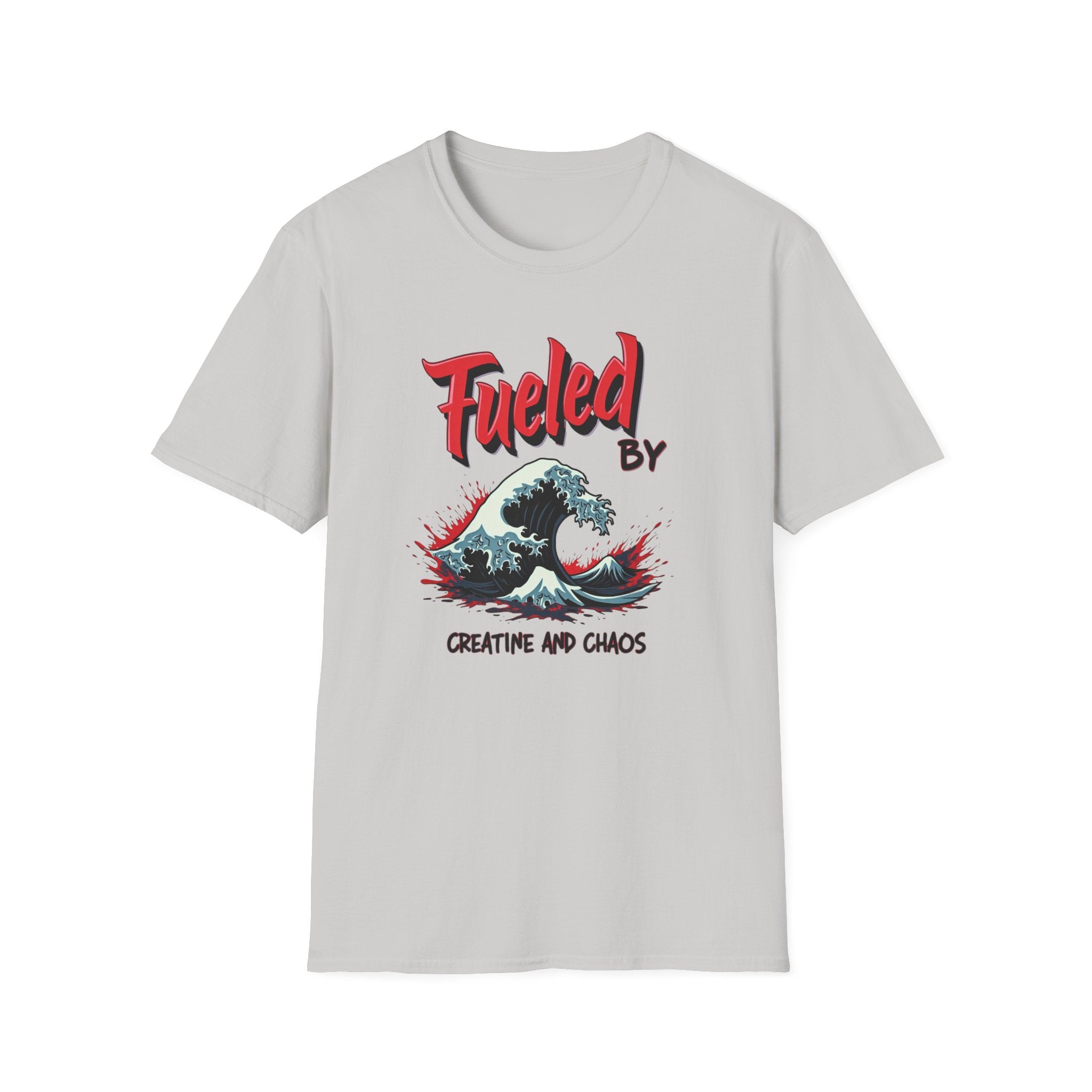 Fueled by Creatine and Chaos – Energy Wave Edition T-Shirt