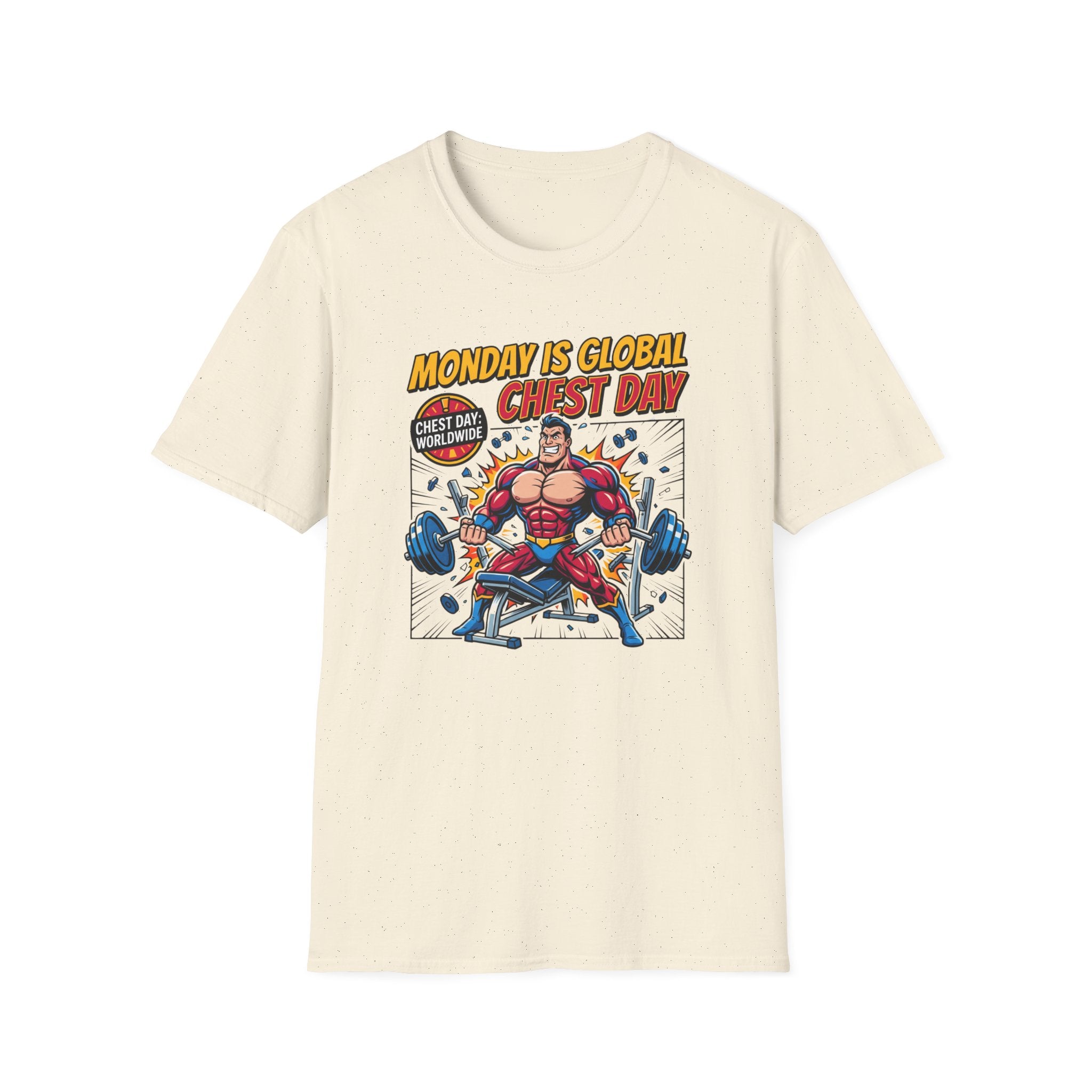 Monday is Global chest day - Comic T-Shirt