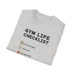 Gym Life Checklist – Satirical Edition T-Shirt