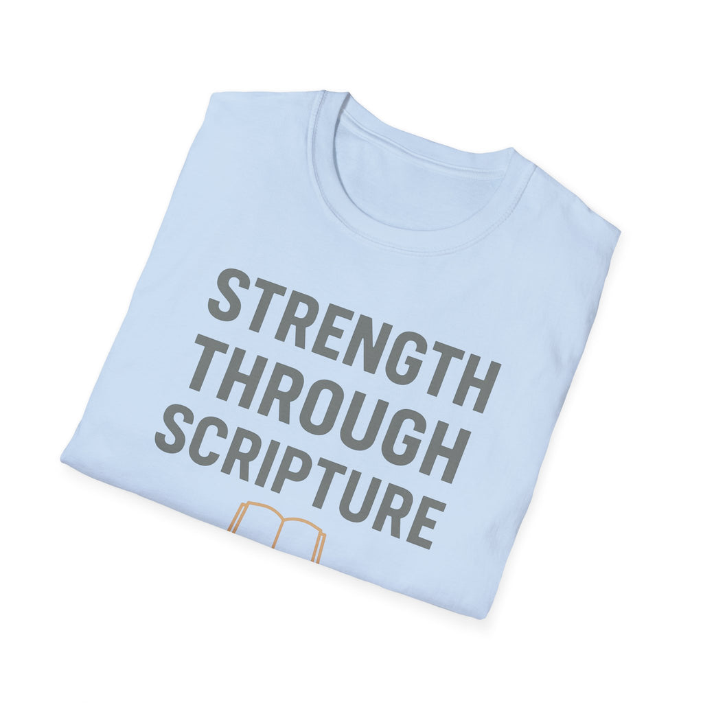 Strength Through Scripture – Bold Faith & Fitness Statement Tshirt