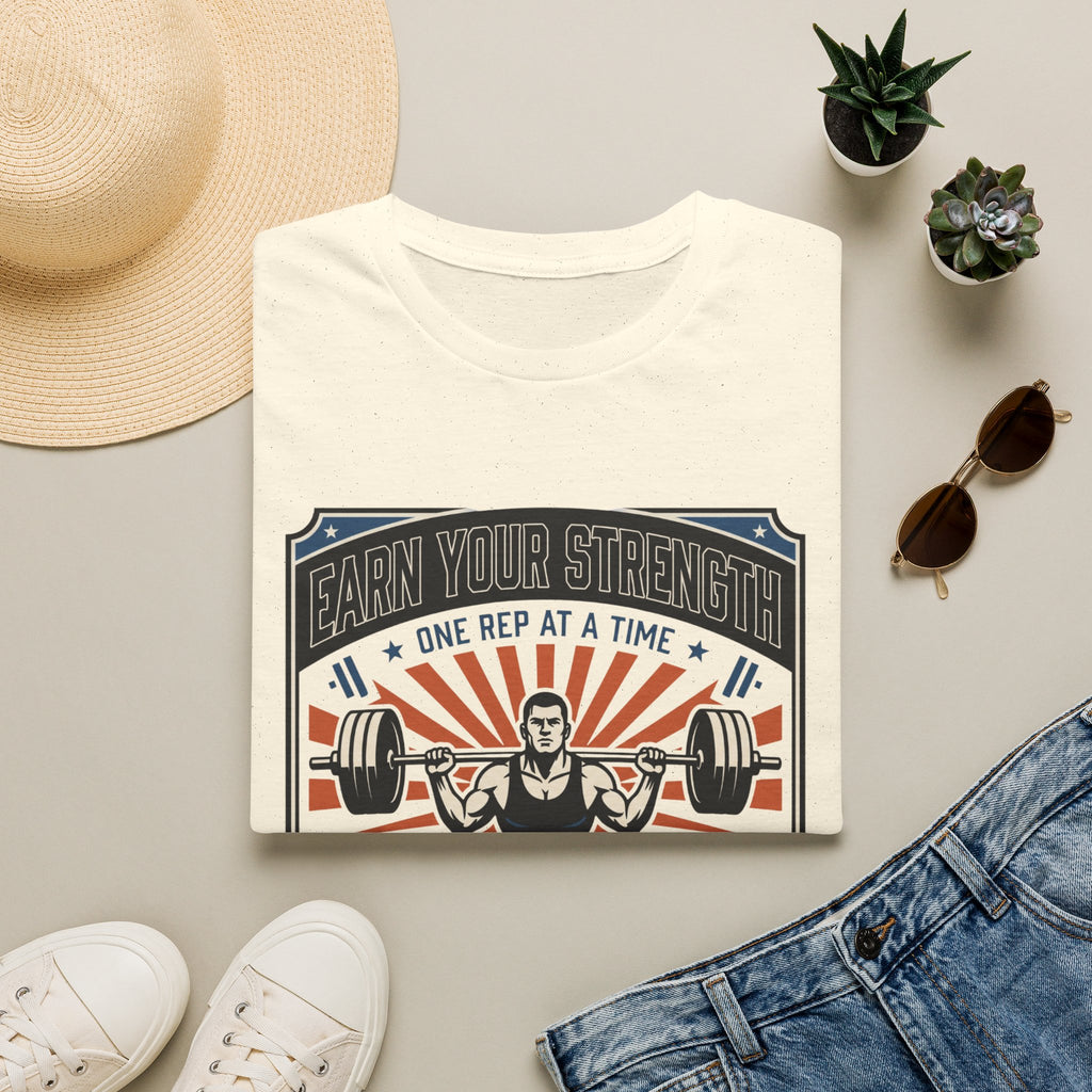 Earn your strength, one rep at a time T-Shirt