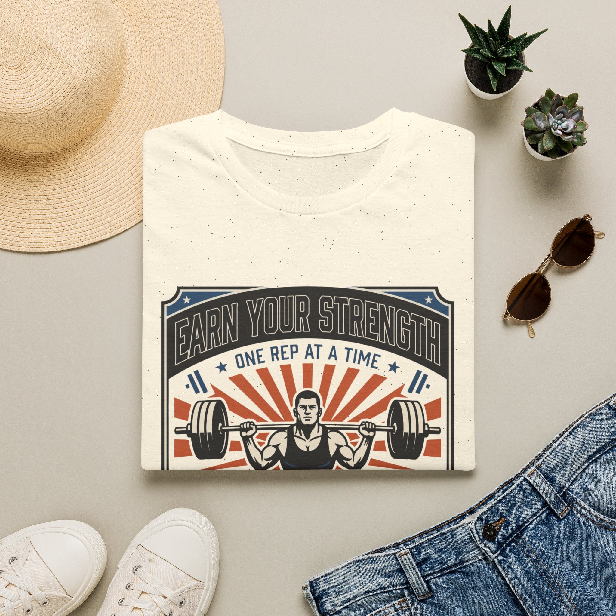 Earn your strength, one rep at a time T-Shirt