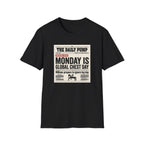 Monday is Global chest day - News style T-Shirt