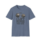 I Lift Because I Can’t Count That High – Heavy Barbell Edition T-Shirt