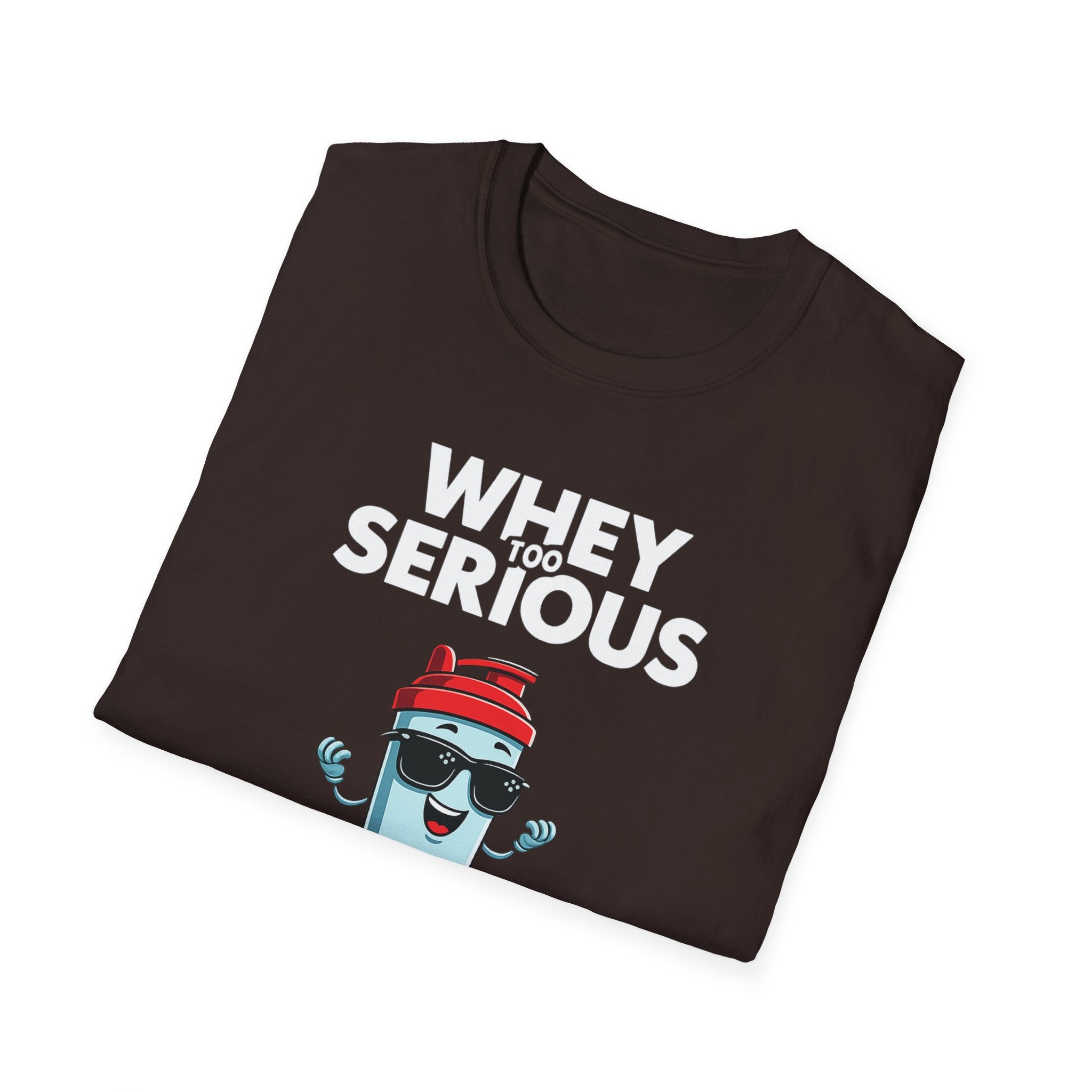 Whey Too Serious – Cartoon Shaker Edition T-Shirt