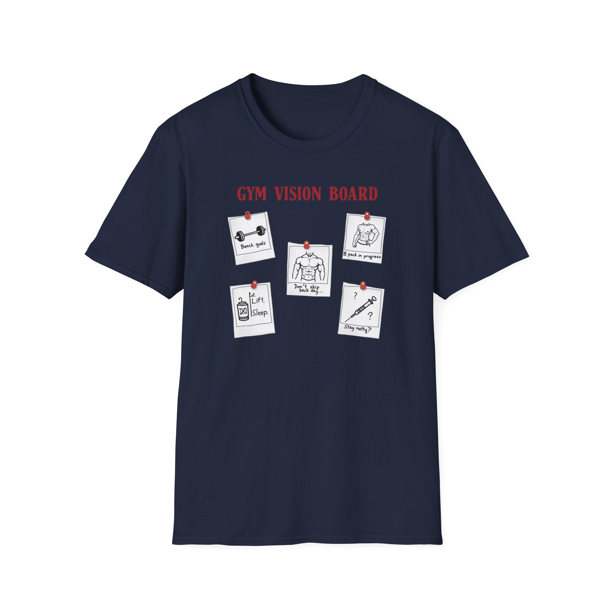 Gym Vision Board – Gains with a Side of Sarcasm T-Shirt