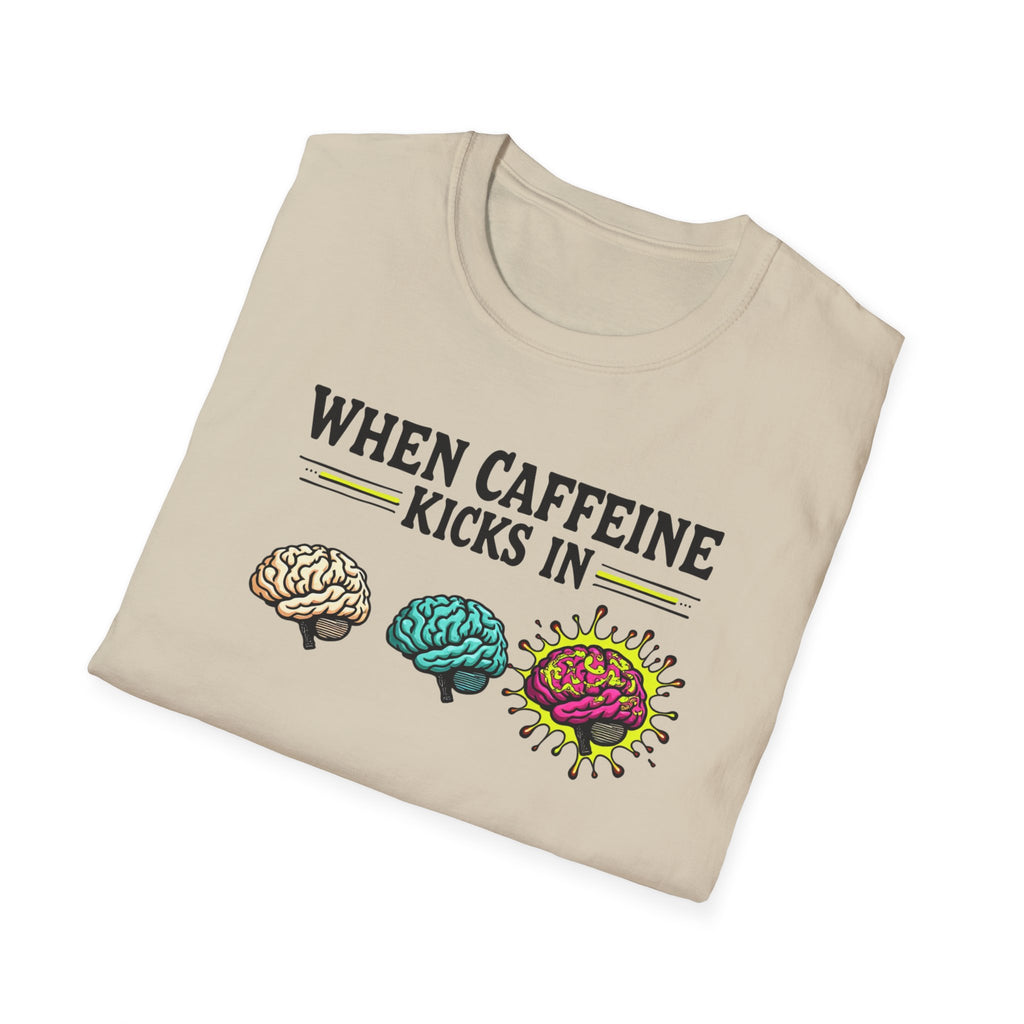 When Caffeine Kicks In – Comic Pop Brain Burst T-Shirt