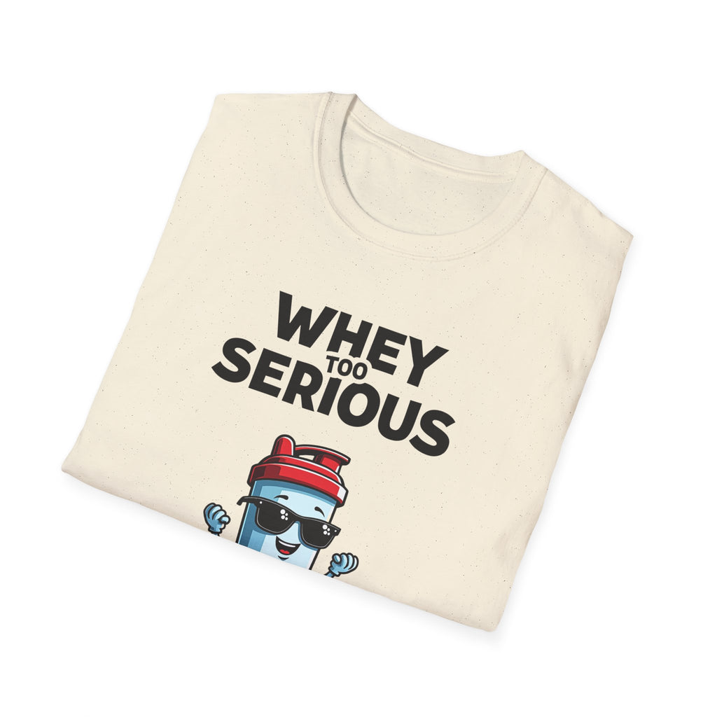 Whey Too Serious – Cartoon Shaker Edition T-Shirt