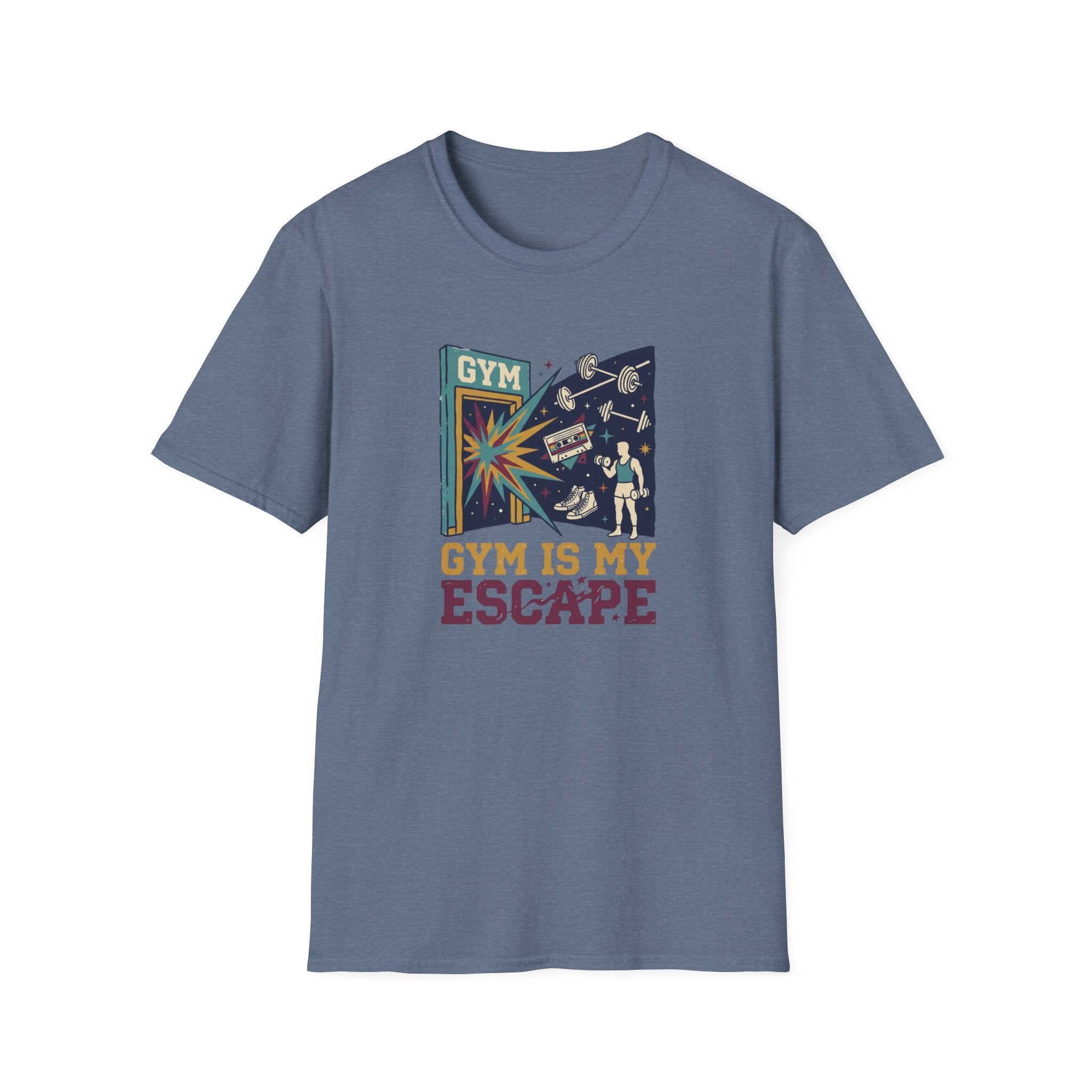 Gym is my escape - colorful T-Shirt