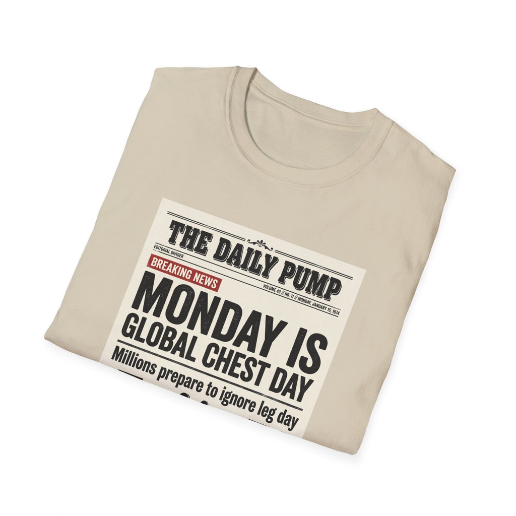 Monday is Global chest day - News style T-Shirt