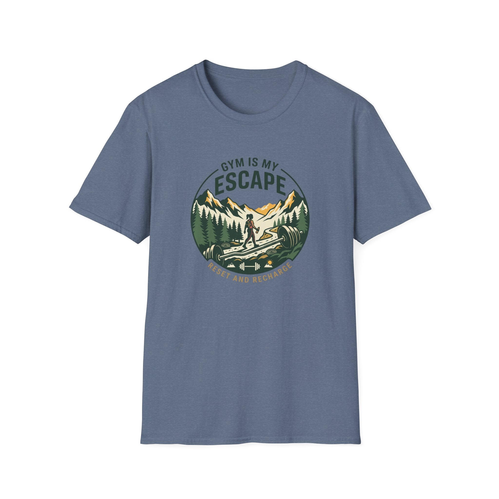 Gym is my escape - Adventure style T-Shirt