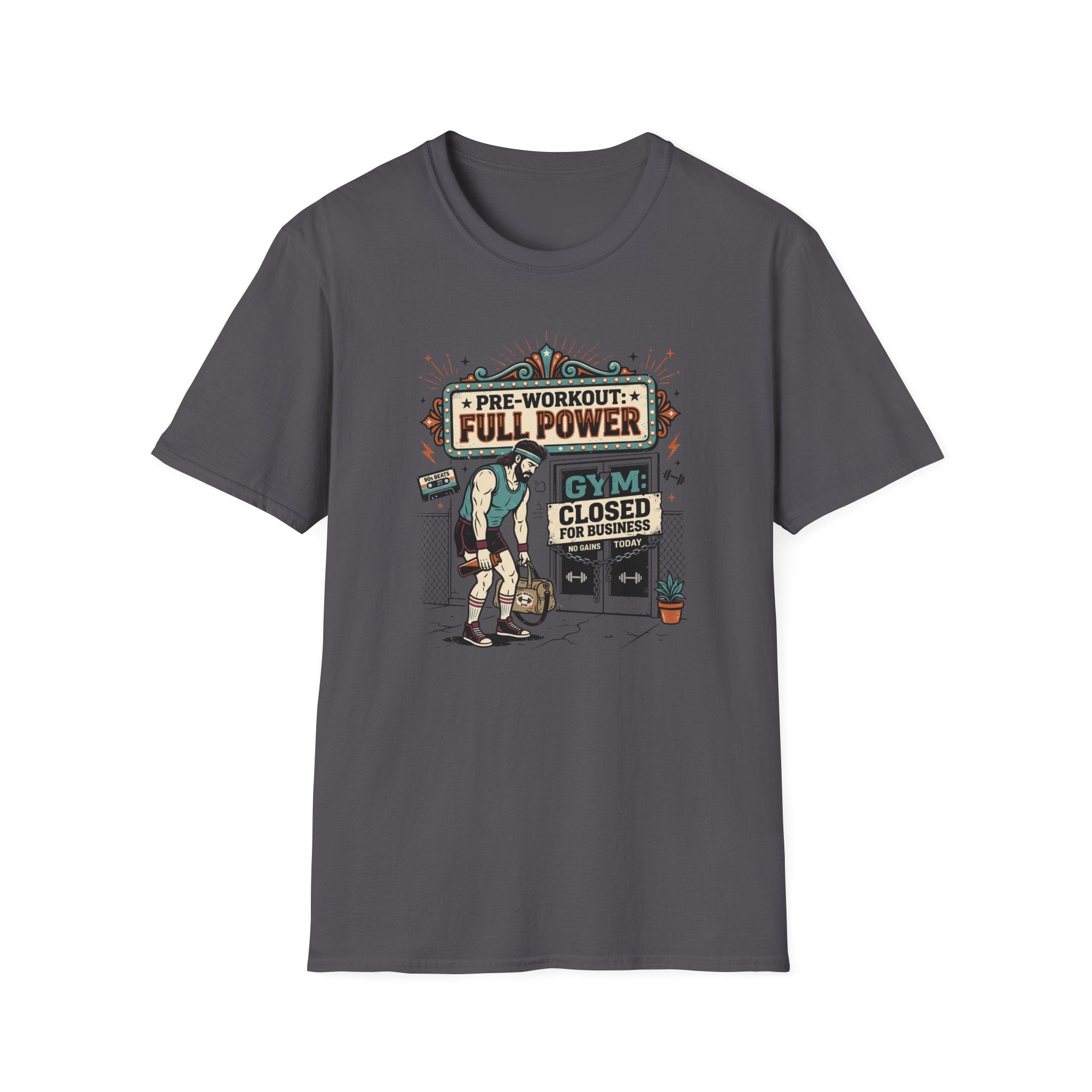 Pre workout _ Full power, Gym _ Closed T-Shirt