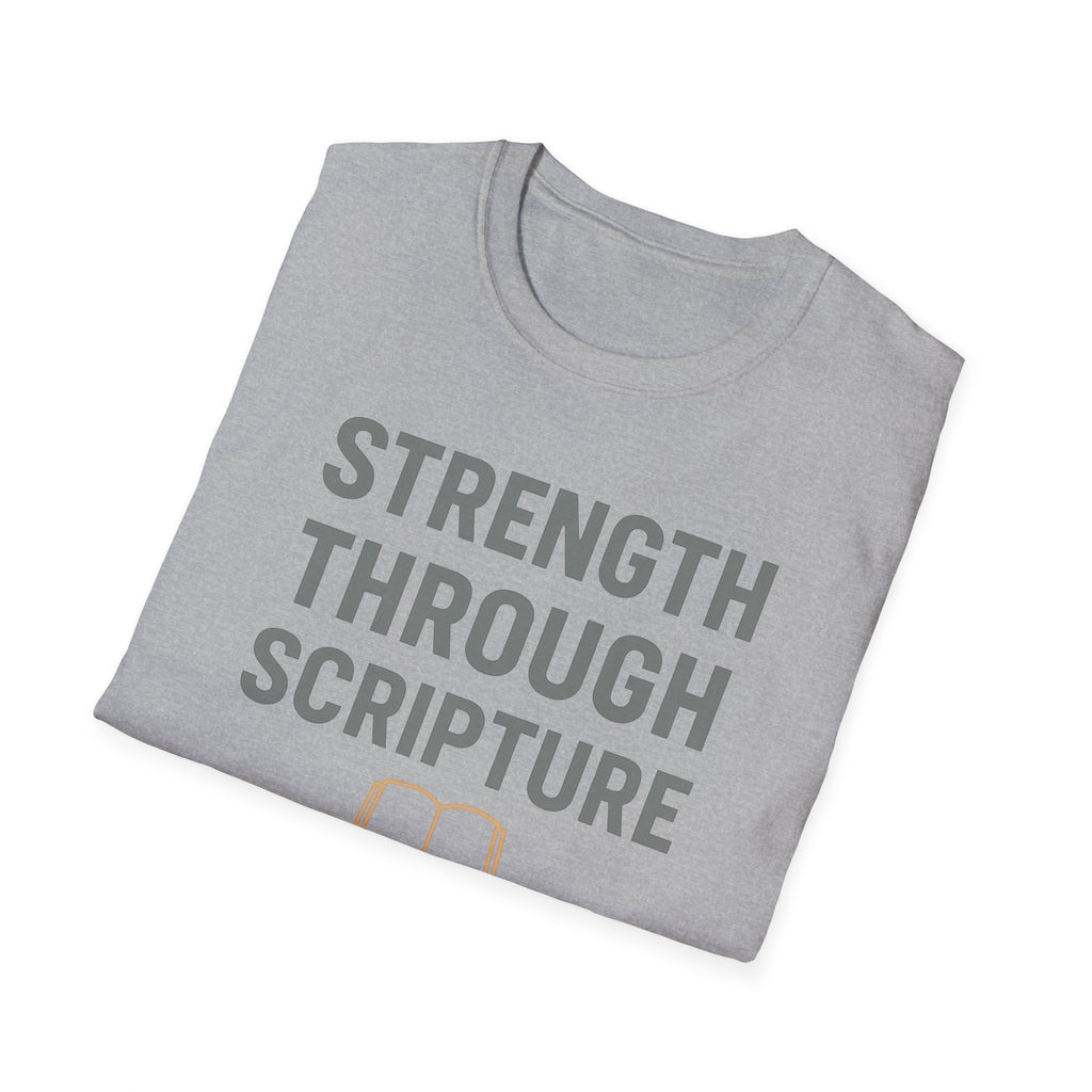 Strength Through Scripture – Bold Faith & Fitness Statement Tshirt