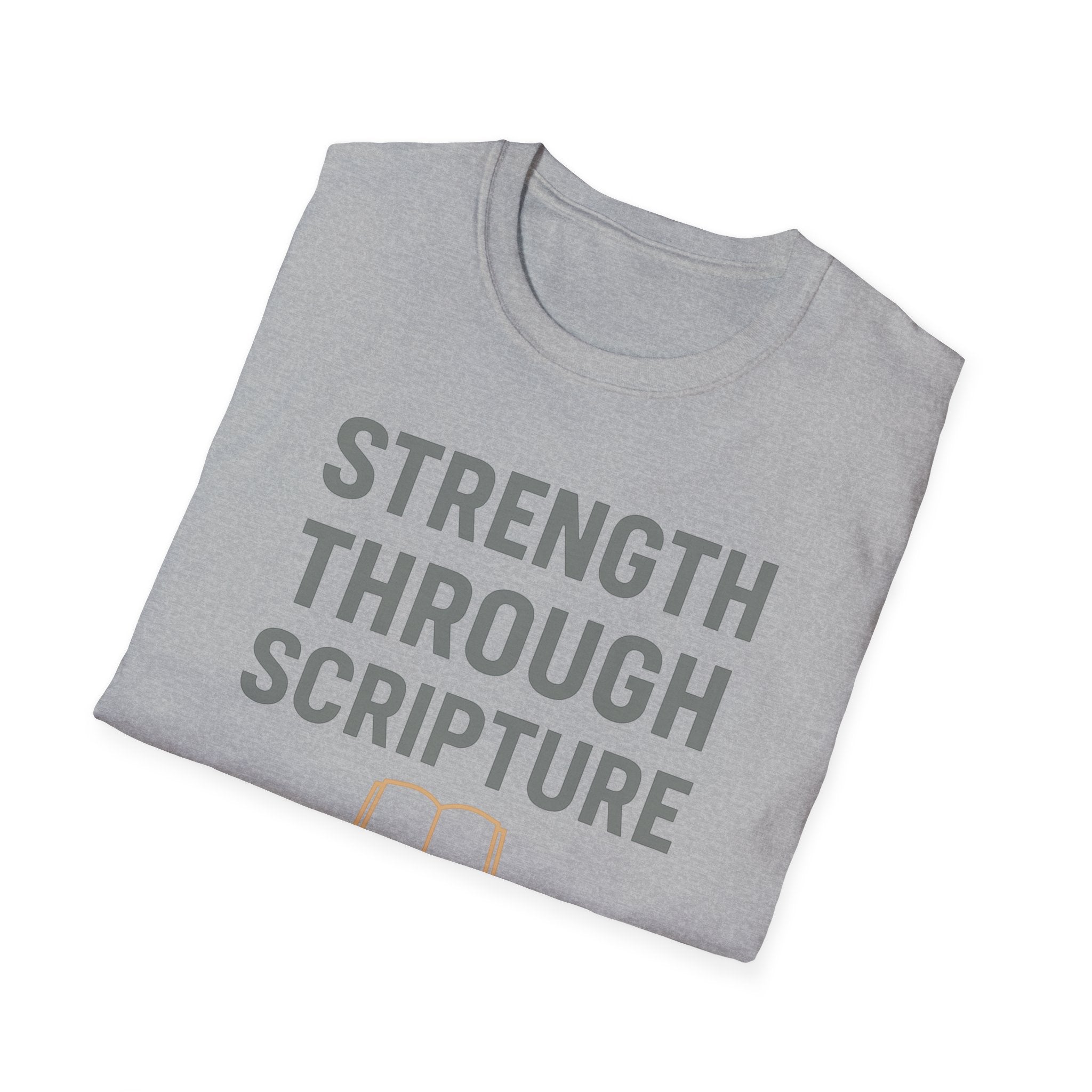 Strength Through Scripture – Bold Faith & Fitness Statement Tshirt