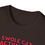 Swole Cat Activated – Pre-Workout Pouncer Edition T-Shirt