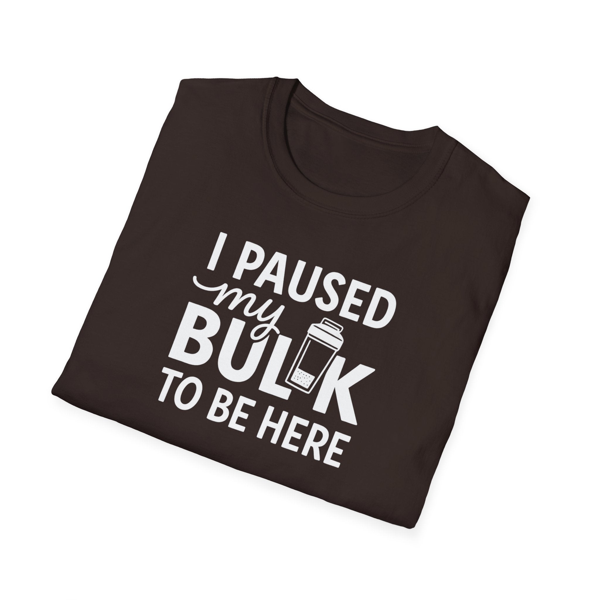 I Paused My Bulk to Be Here – Script & Shaker Edition T-Shirt