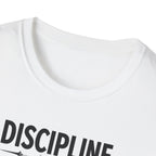 Discipline > Motivation – Barbell Edition T-Shirt