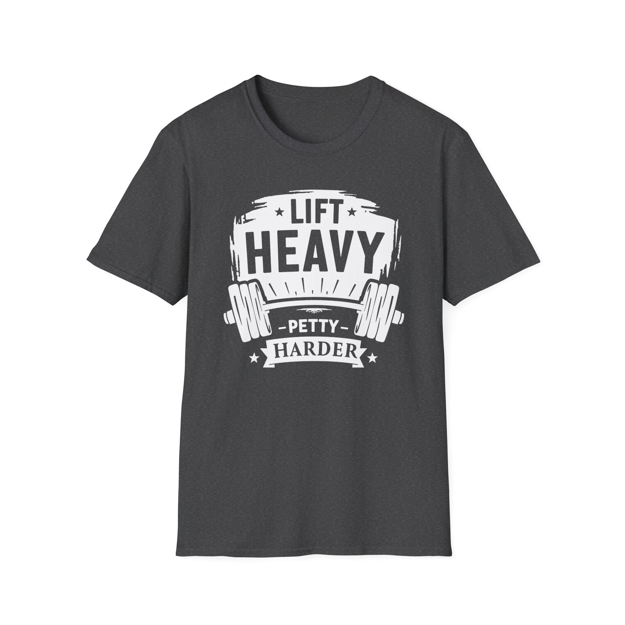 Lift Heavy, Petty Harder (Vintage Crest Edition) T-Shirt
