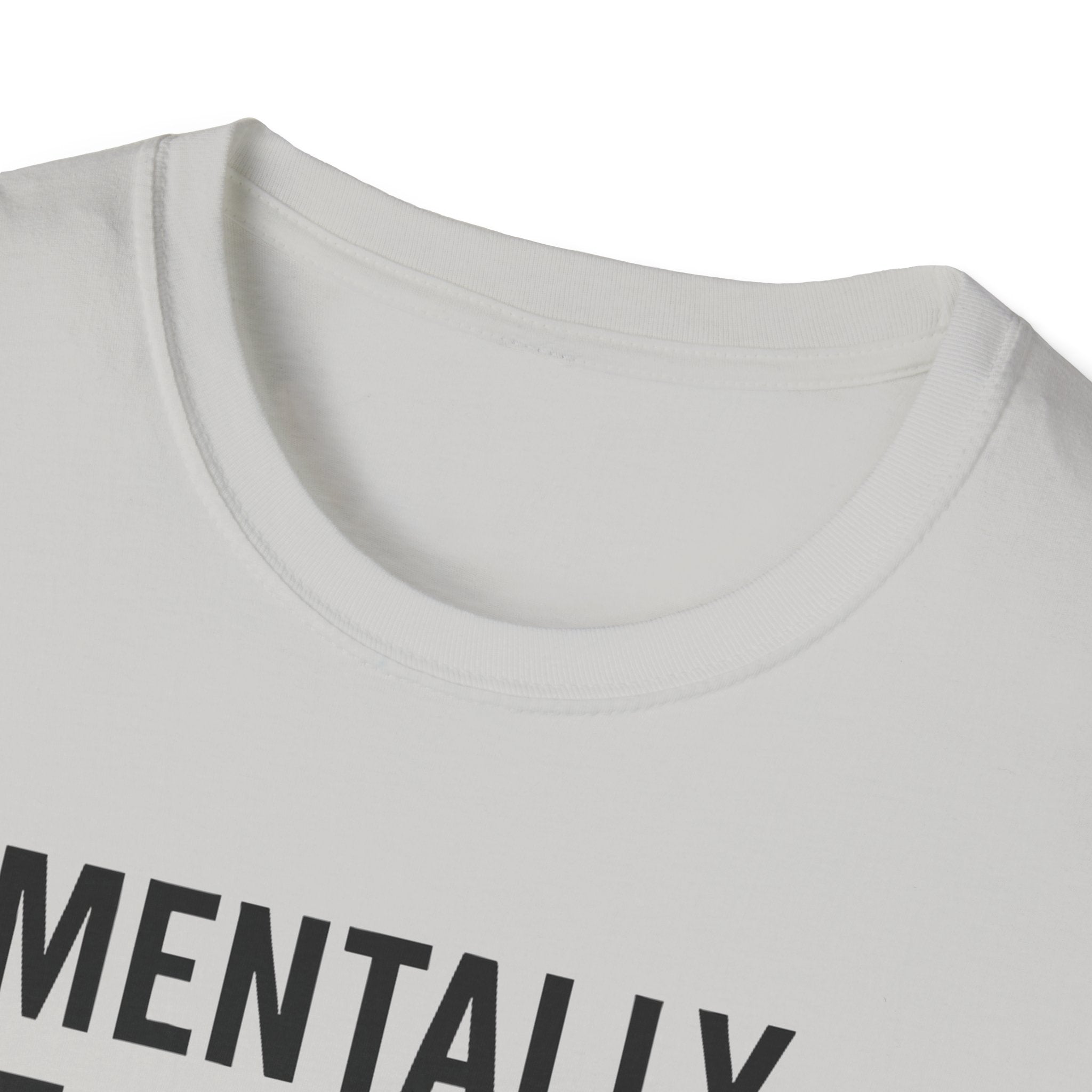 Mentally at the Gym. Physically? Almost – Witty Minimalist Tshirt