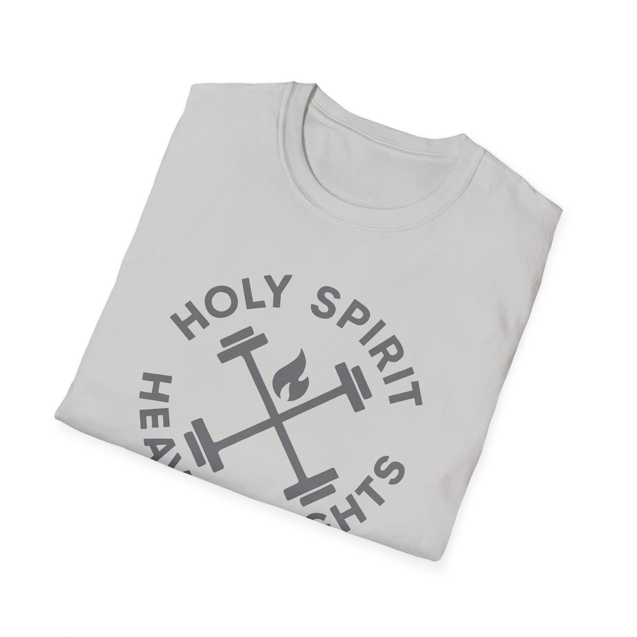 Holy Spirit. Heavy Weights. – Crossed Barbells Emblem Tshirt