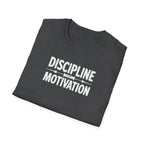 Discipline > Motivation – Barbell Edition T-Shirt