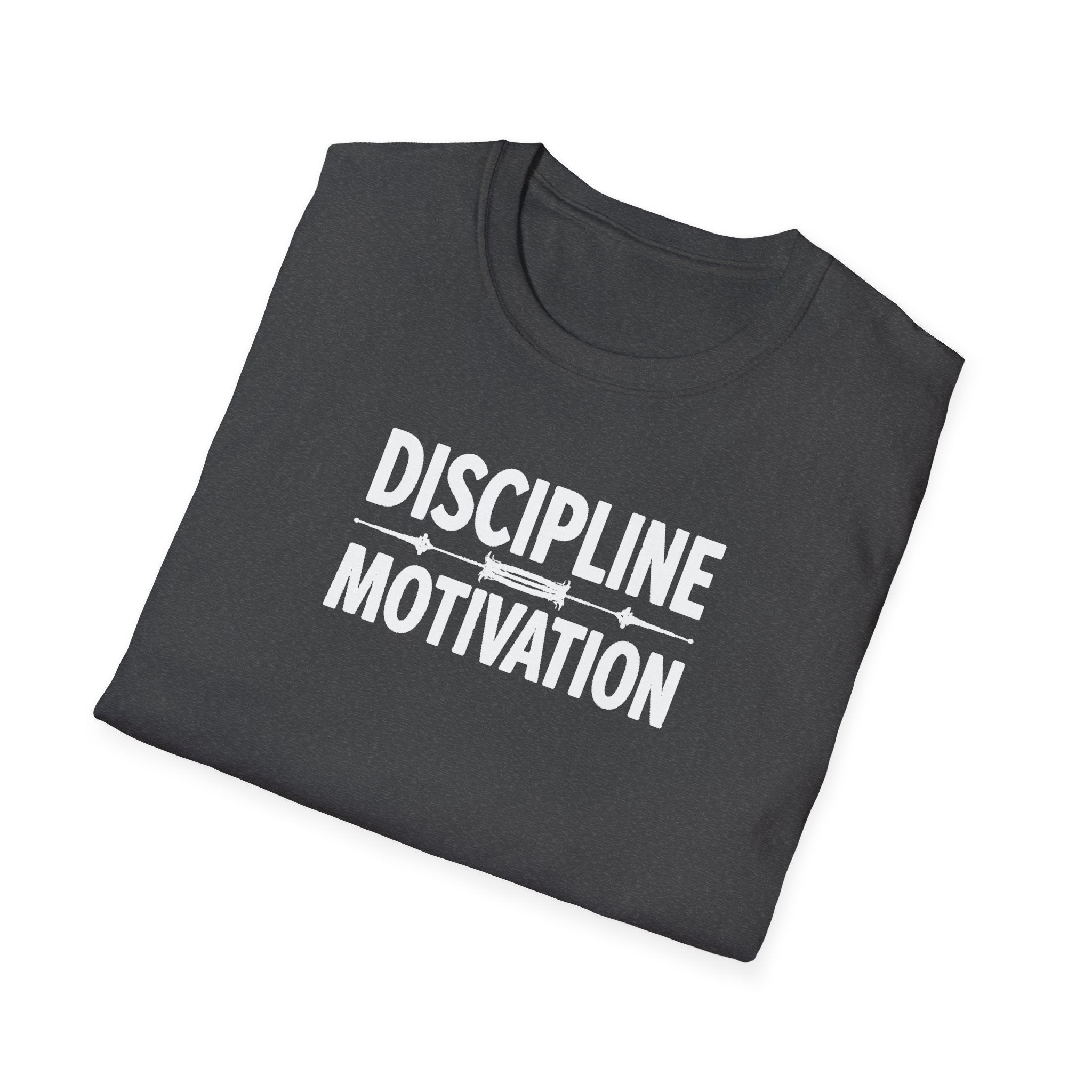 Discipline > Motivation – Barbell Edition T-Shirt