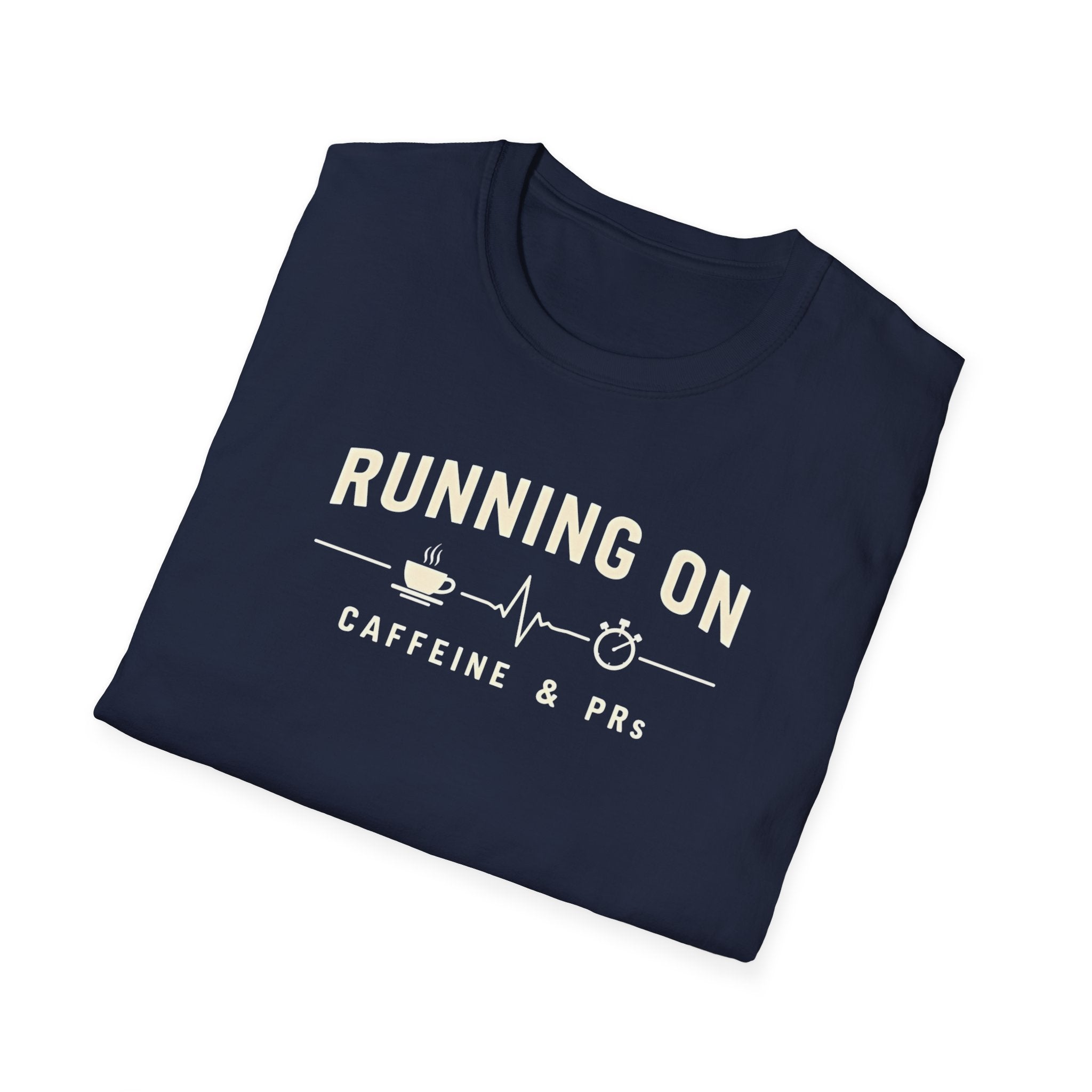 Running on Caffeine & PRs – Minimal Strength Mode T-Shirt