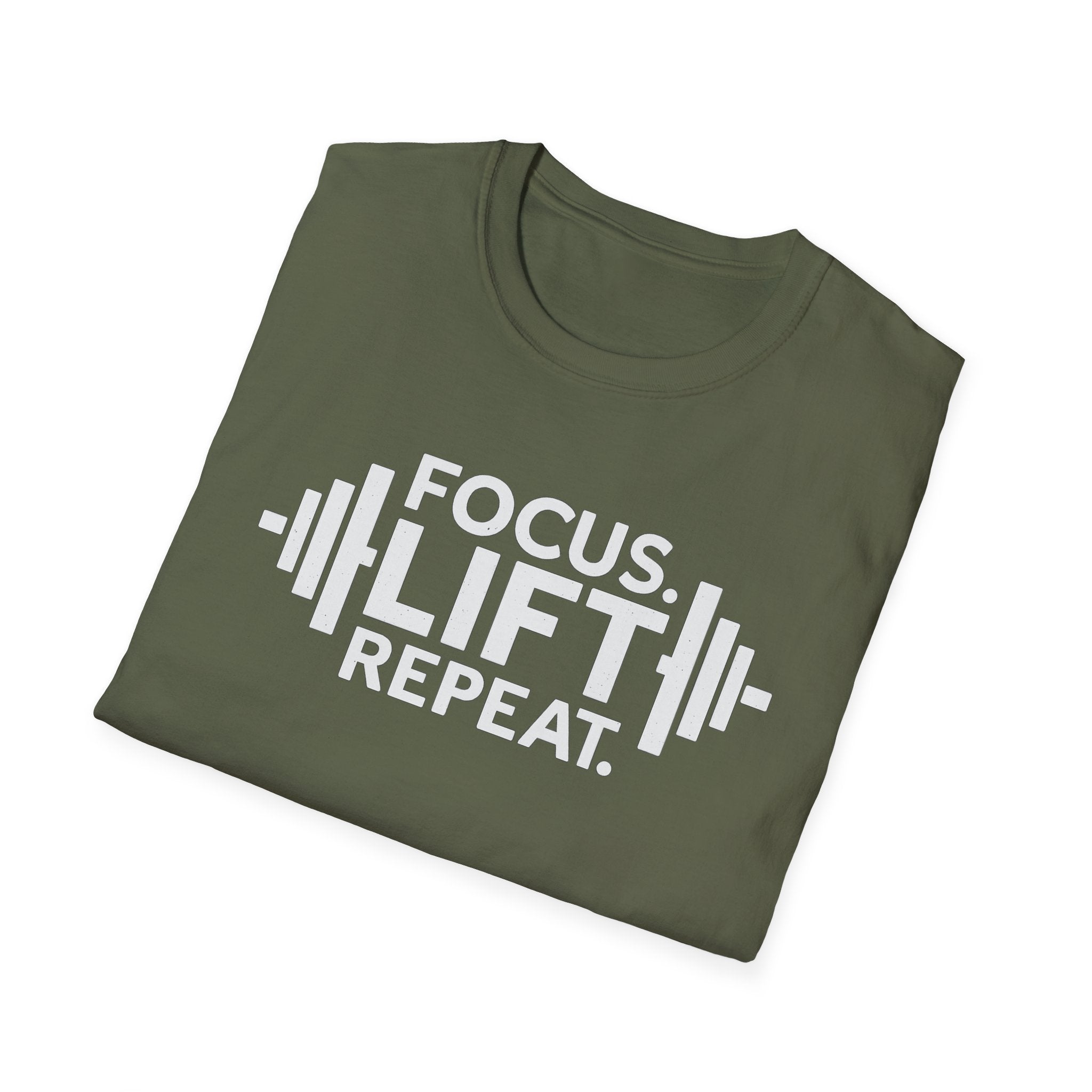 Lift Strong – Focus. Lift. Repeat. T-Shirt