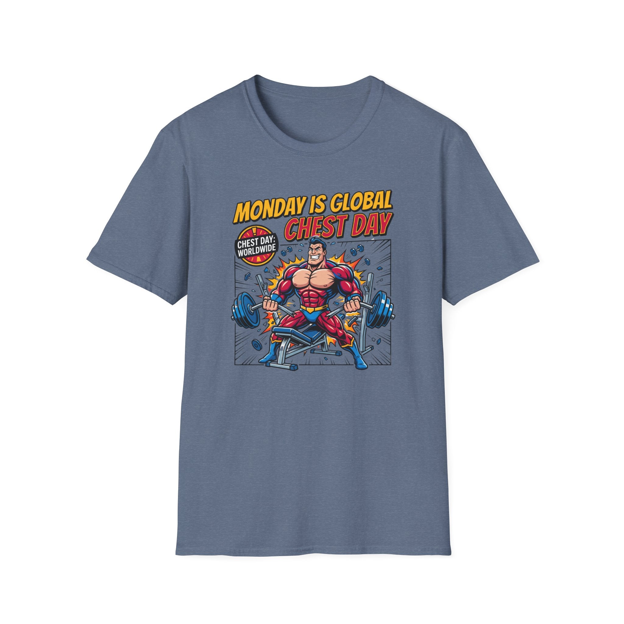 Monday is Global chest day - Comic T-Shirt