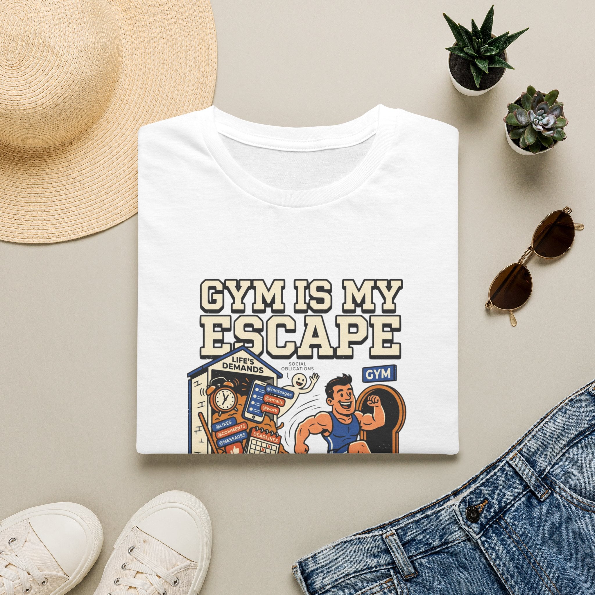 Gym is my escape - Sarcastic T-Shirt