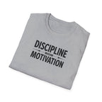 Discipline > Motivation – Barbell Edition T-Shirt