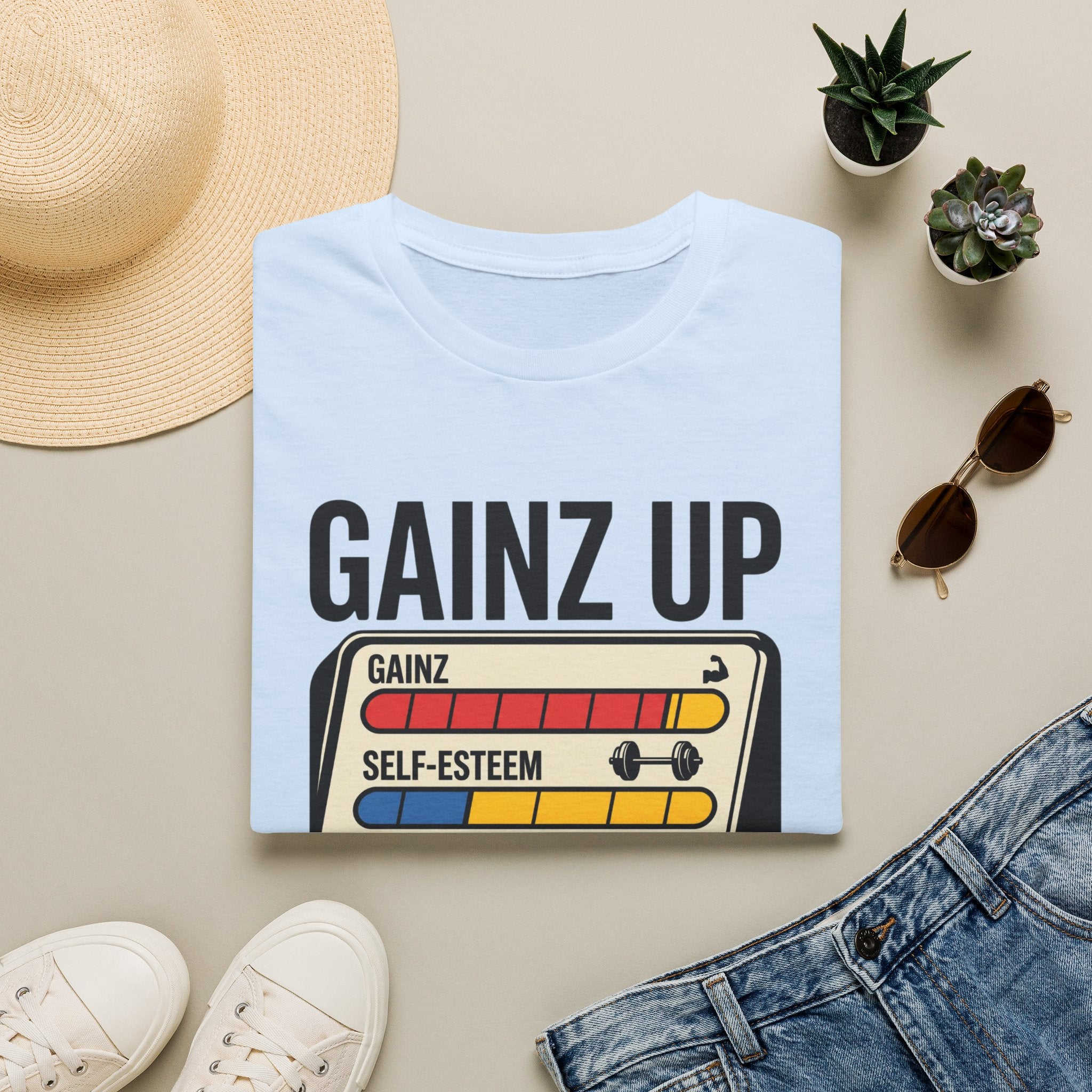 Gainz up, self esteem down T-Shirt