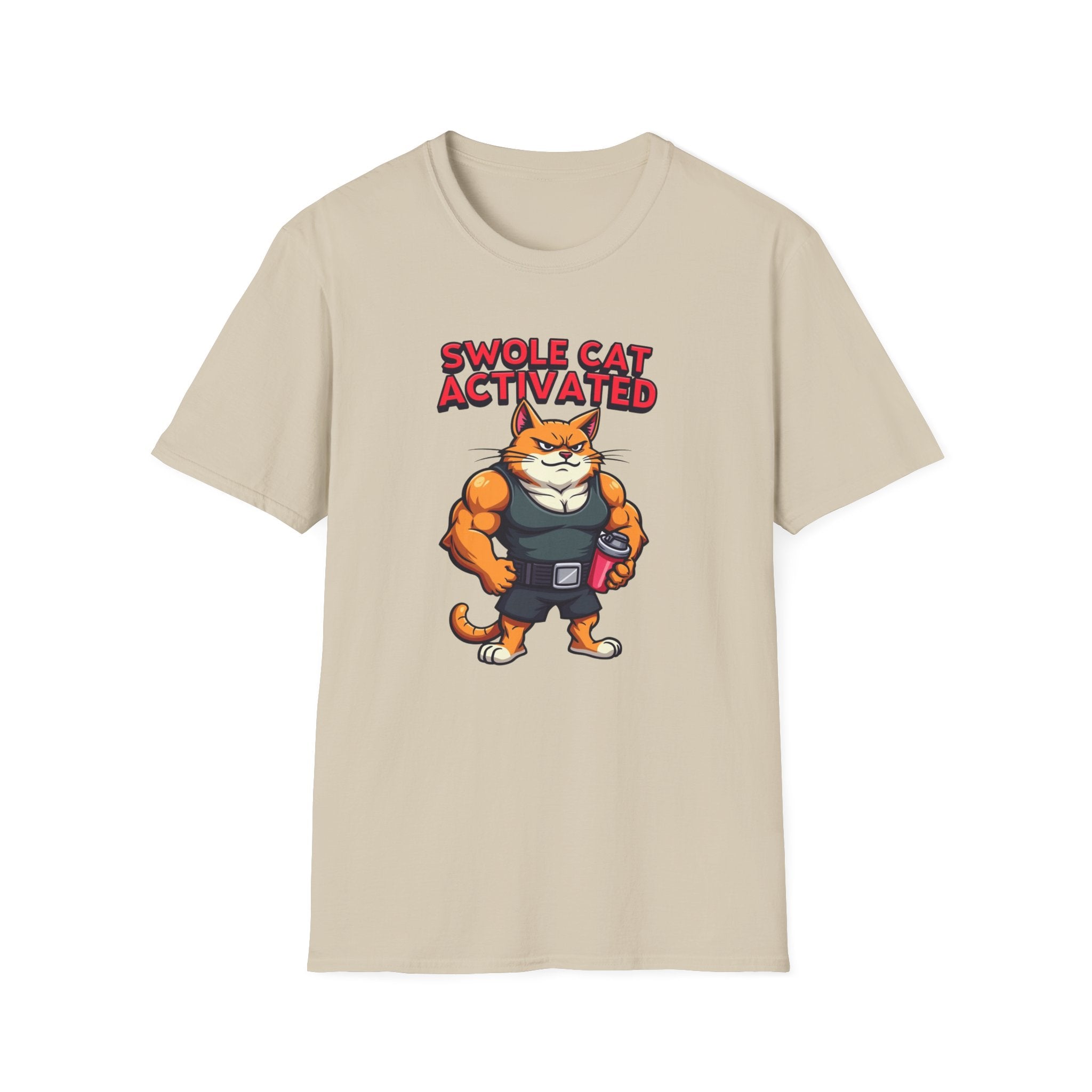 Swole Cat Activated – Pre-Workout Pouncer Edition T-Shirt