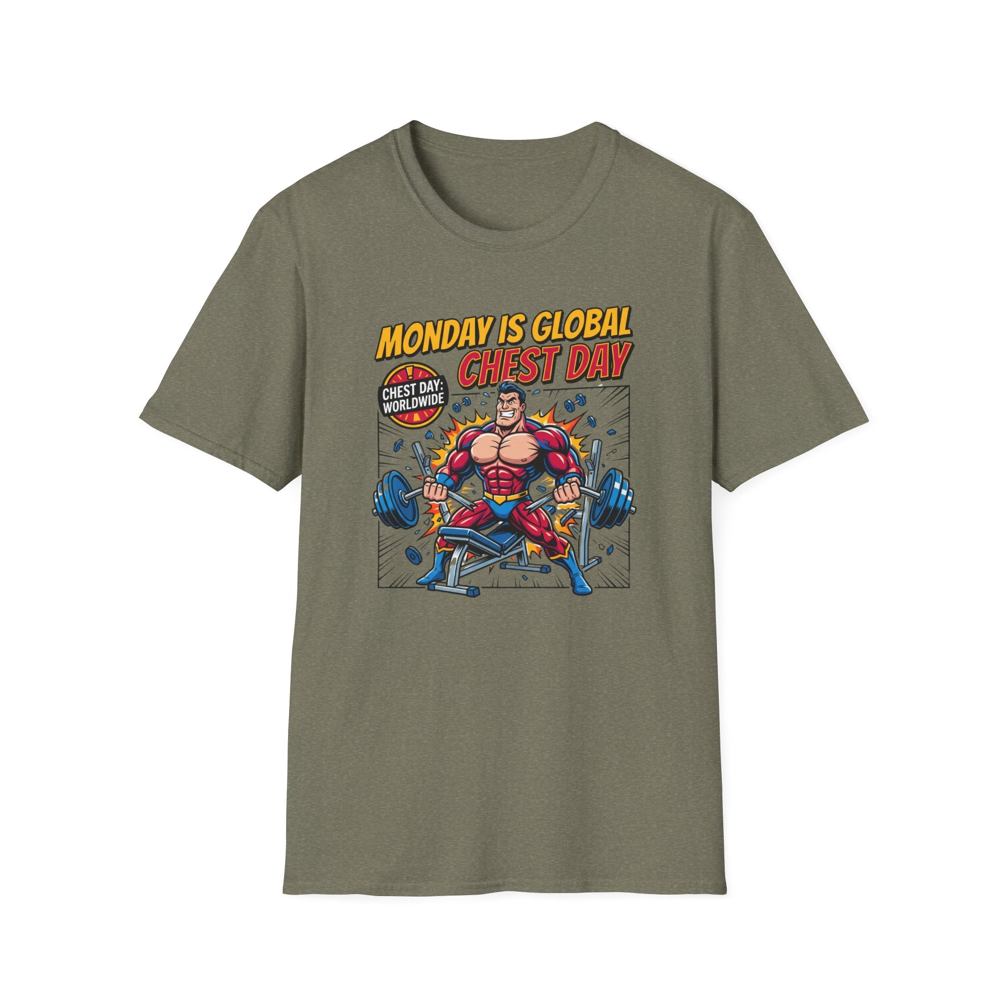 Monday is Global chest day - Comic T-Shirt