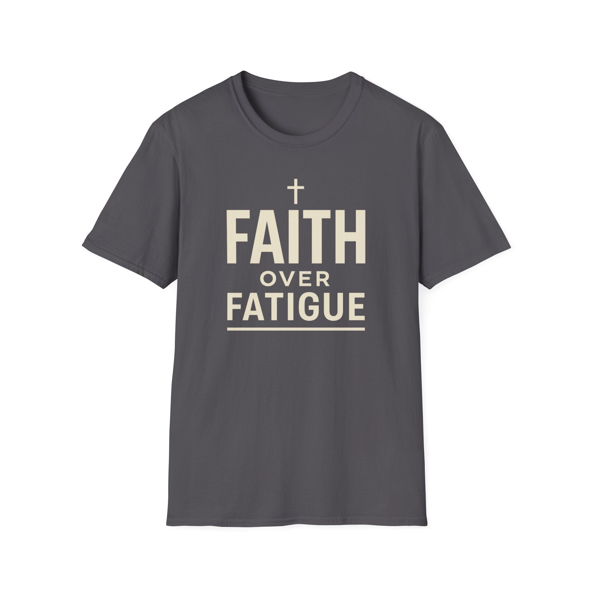 Faith Over Fatigue – Cross & Endurance Bold Tshirt