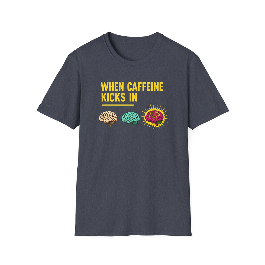When Caffeine Kicks In – Comic Pop Brain Burst T-Shirt