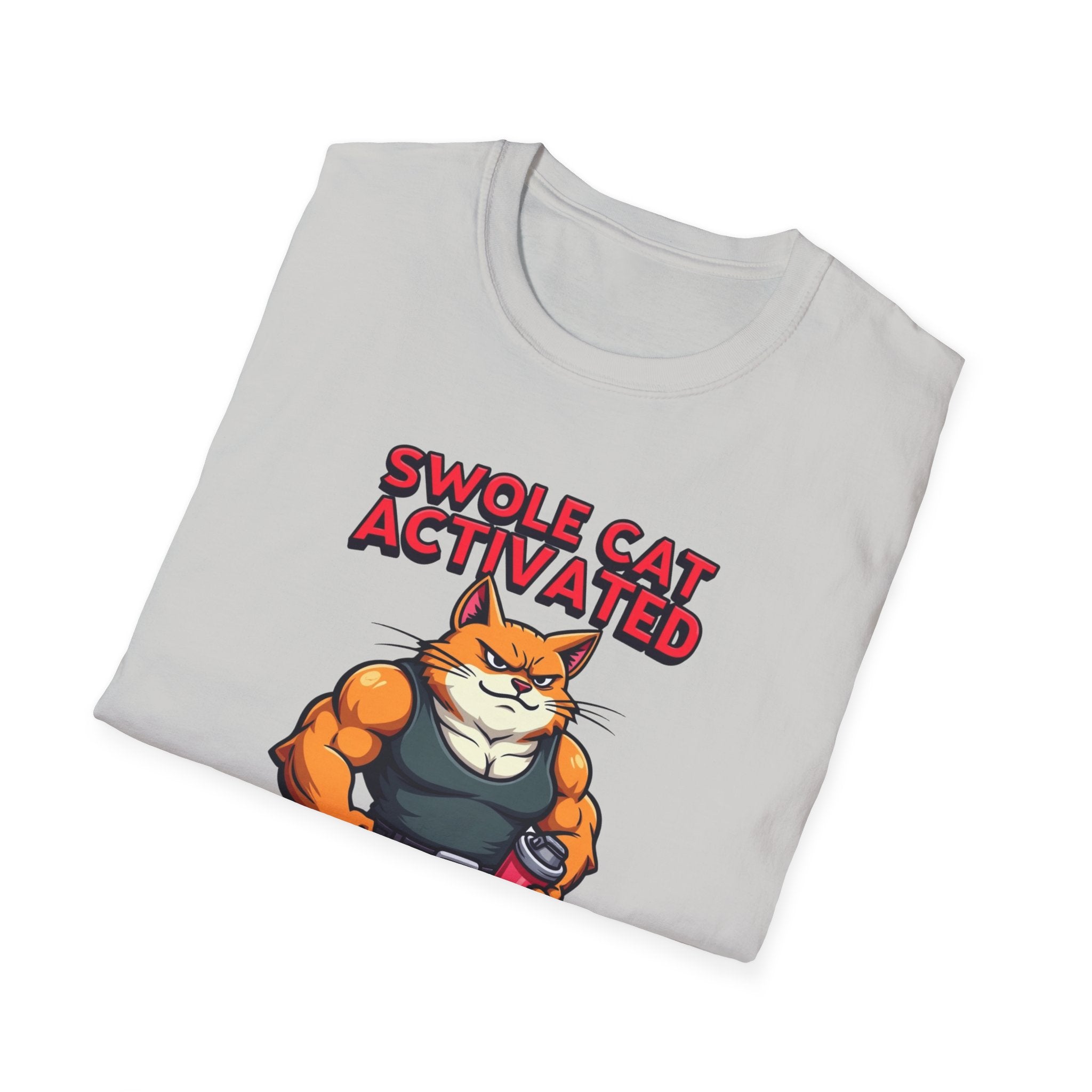 Swole Cat Activated – Pre-Workout Pouncer Edition T-Shirt