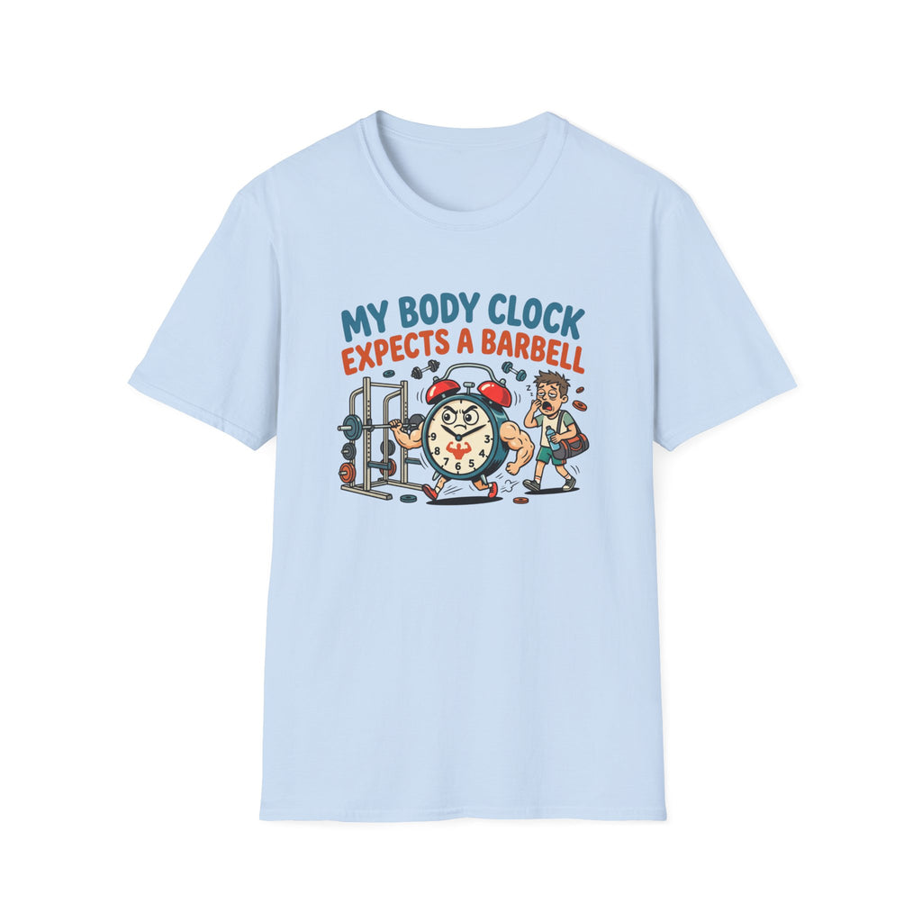 Body clock expects barbell T-Shirt