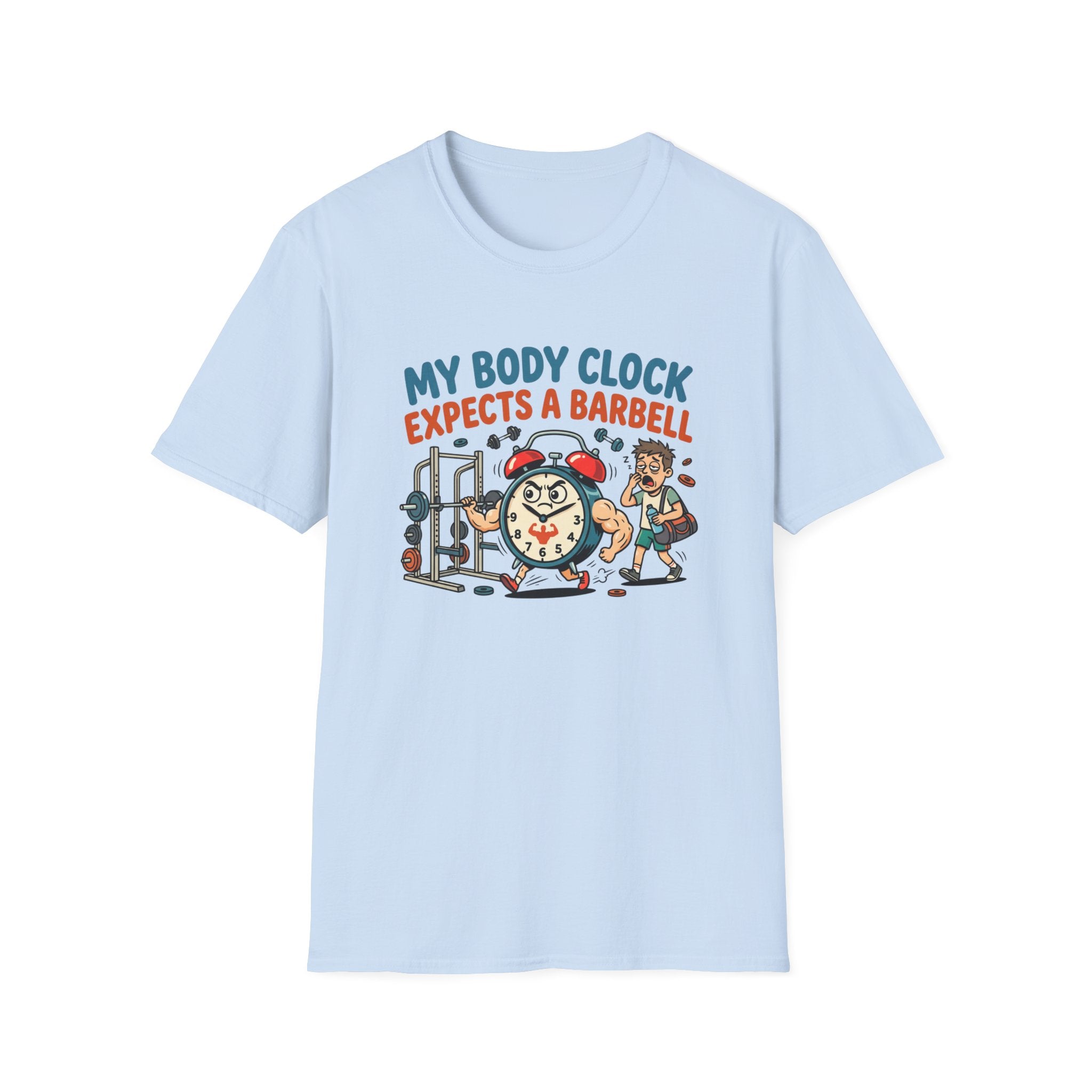 Body clock expects barbell T-Shirt