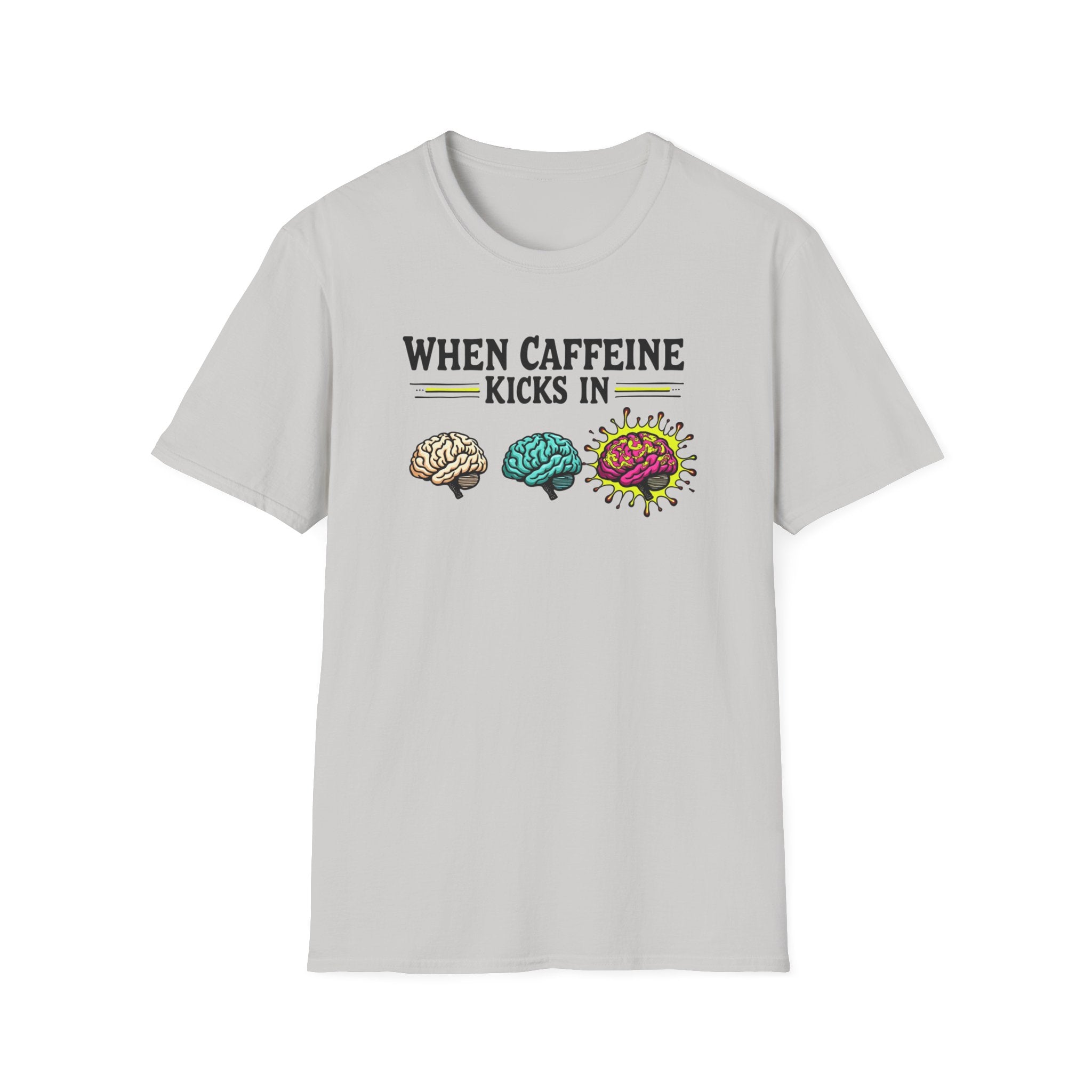 When Caffeine Kicks In – Comic Pop Brain Burst T-Shirt