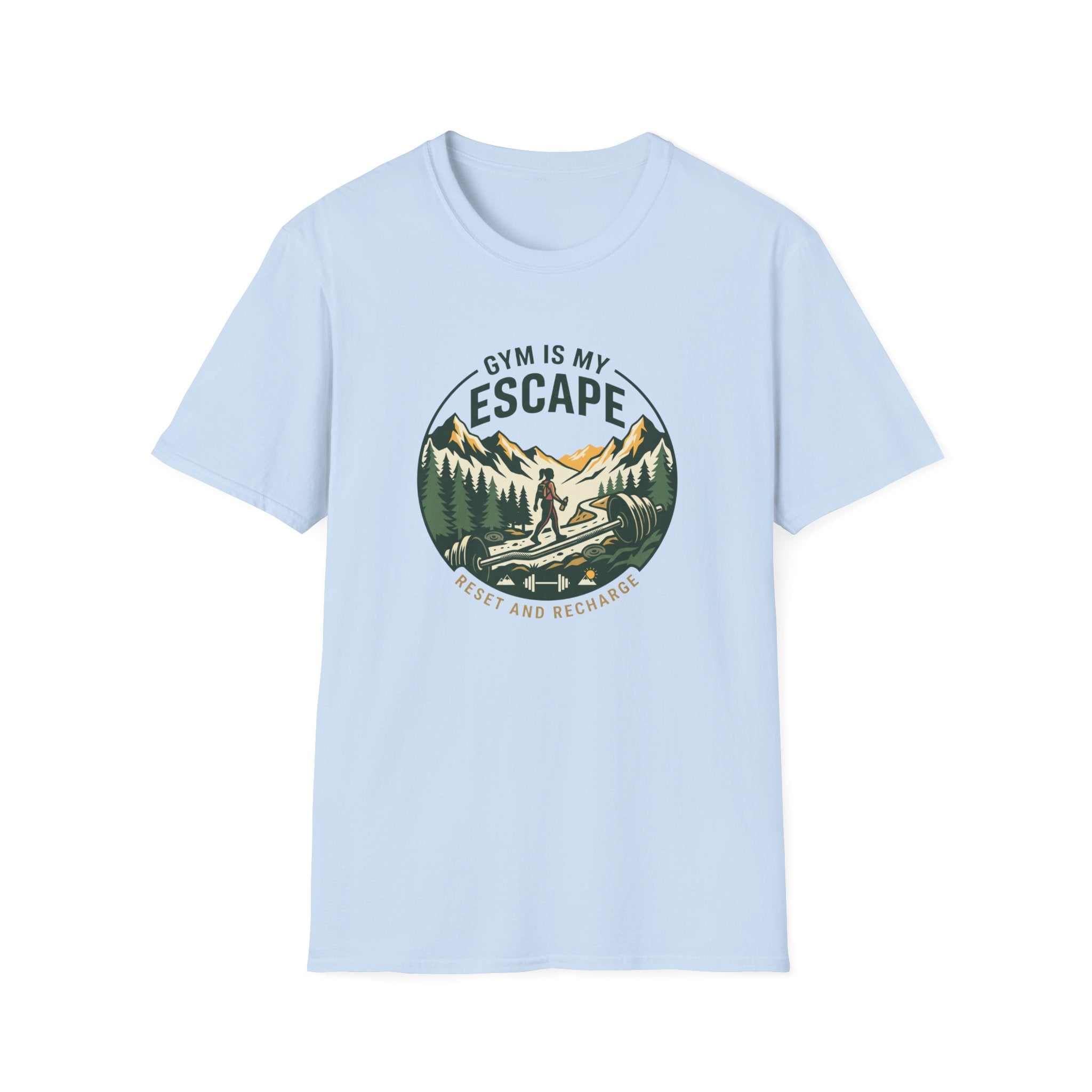 Gym is my escape - Adventure style T-Shirt