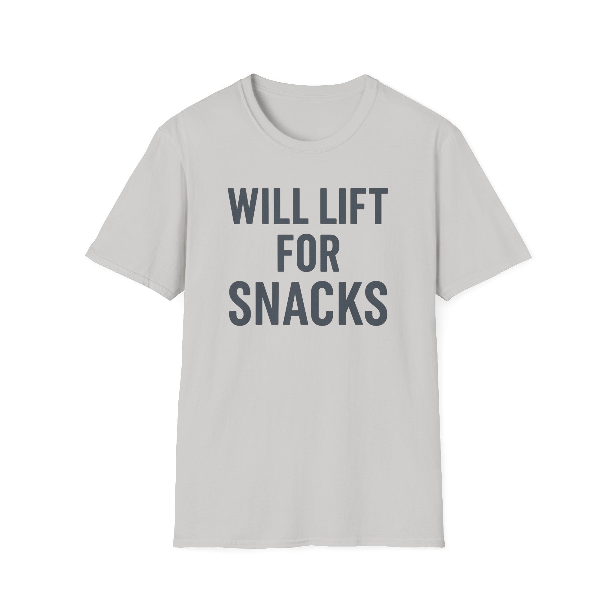 Will Lift for Snacks – Distressed Gym Humor Tshirt
