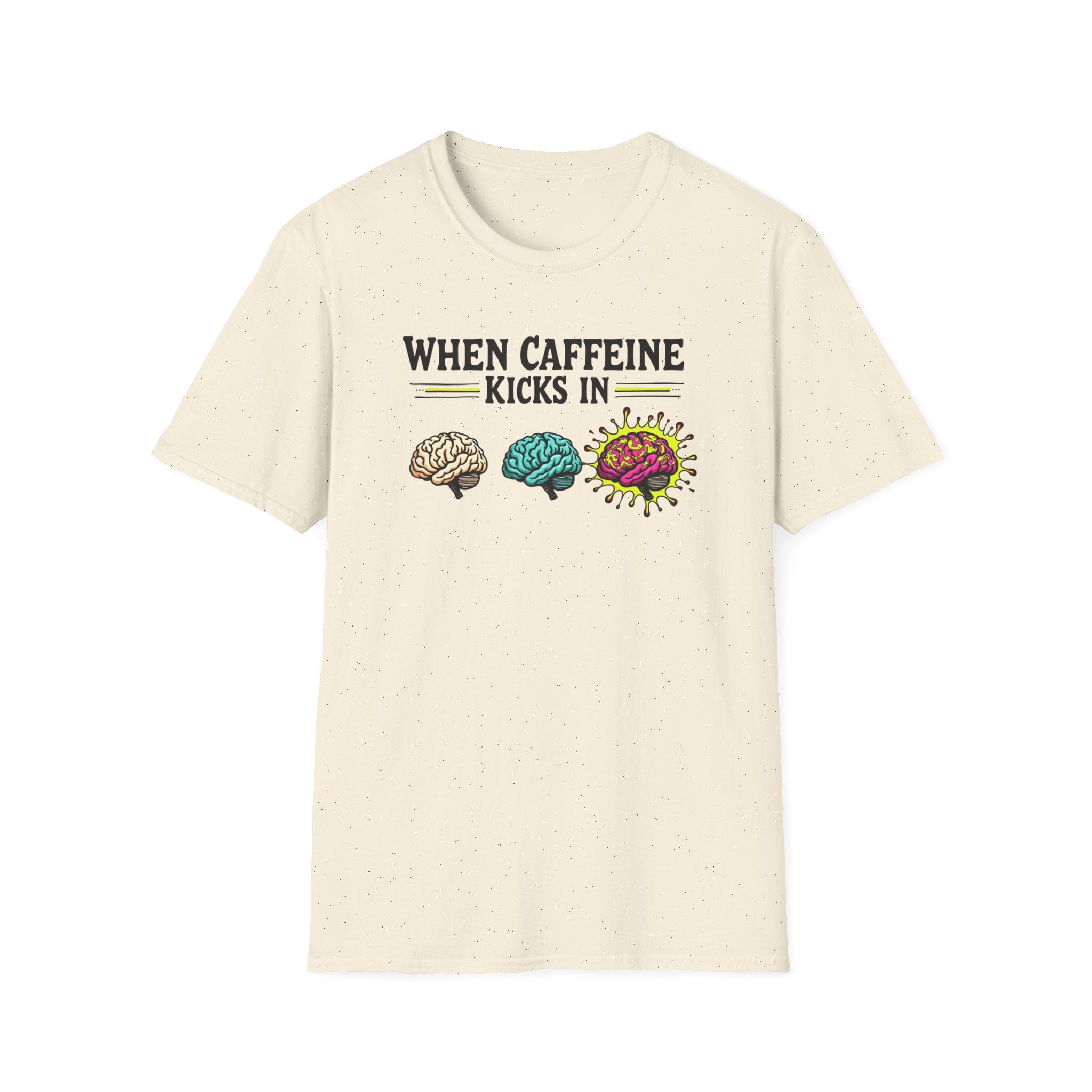 When Caffeine Kicks In – Comic Pop Brain Burst T-Shirt
