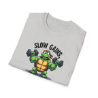 Slow Gains, Big Results – Turtle Power Edition T-Shirt