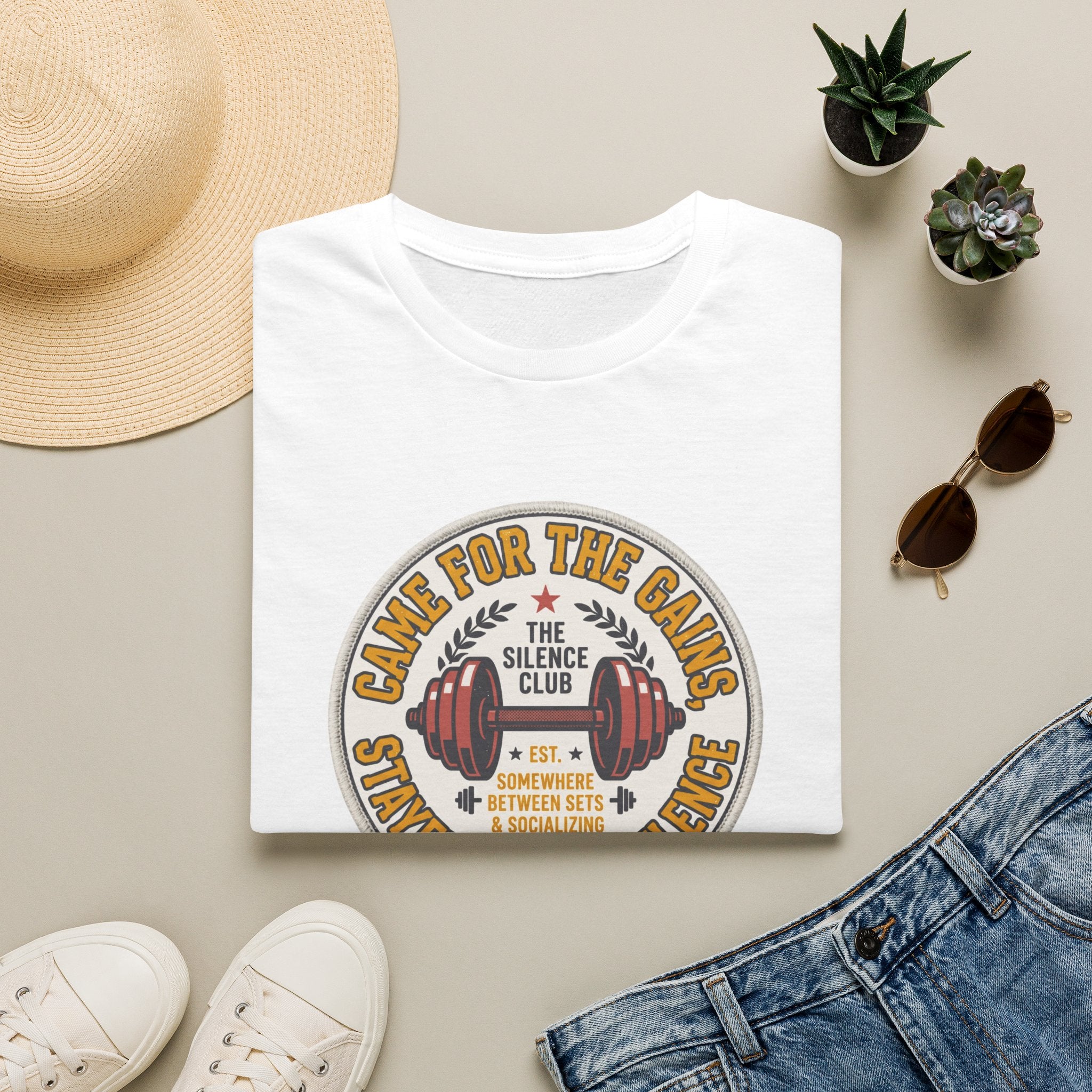 Came for gains. Stayed for silence T-Shirt