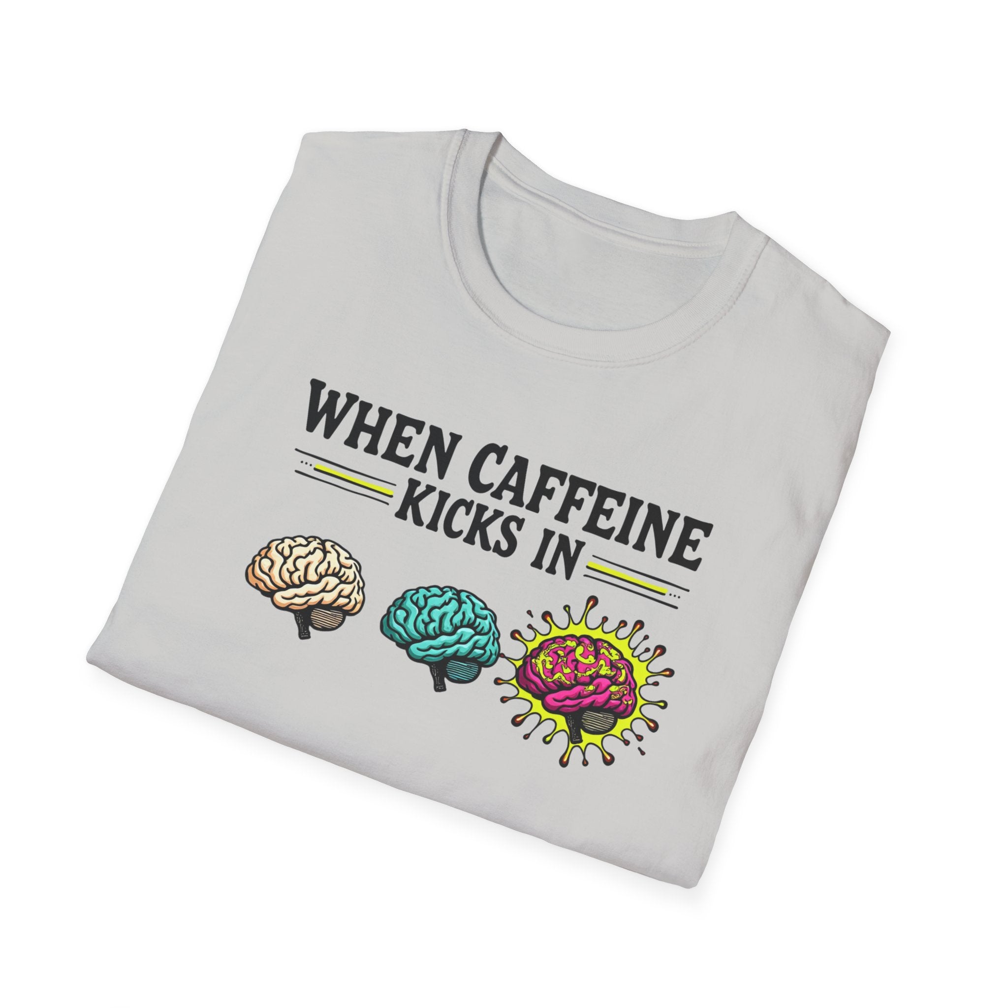 When Caffeine Kicks In – Comic Pop Brain Burst T-Shirt