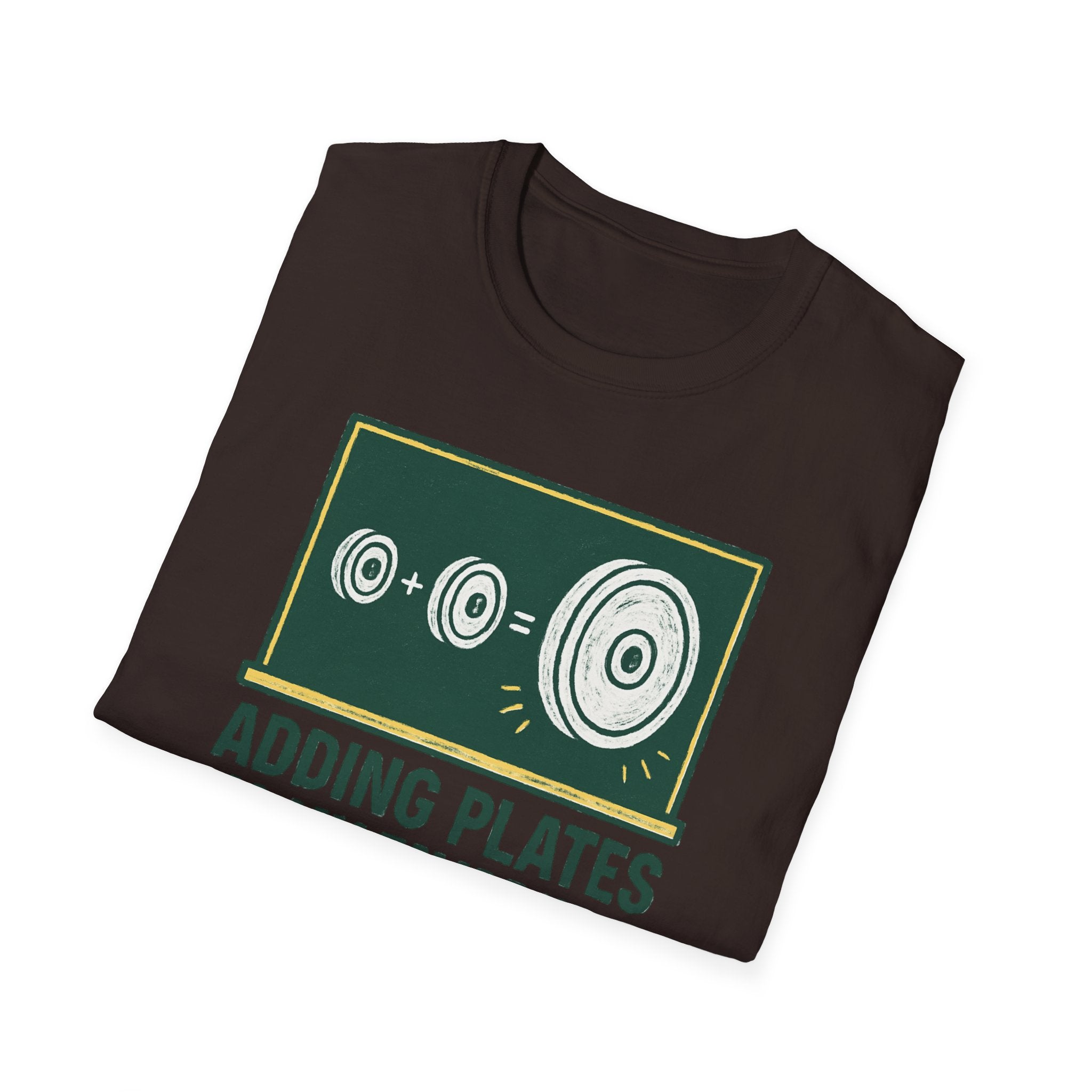 Adding Plates Is My Favorite Subject – Chalkboard Gym Edition Tshirt